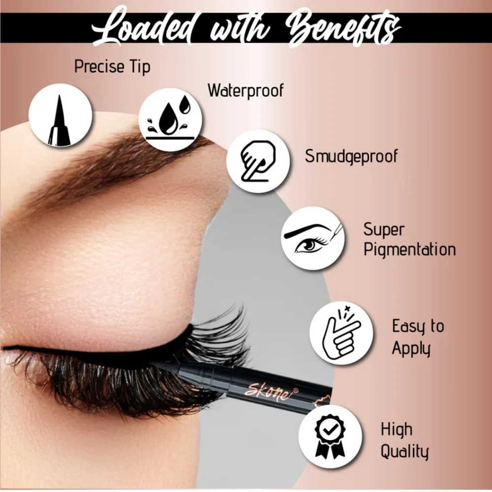 Skone Tattooed Waterproof Eyeliner In Jet Black